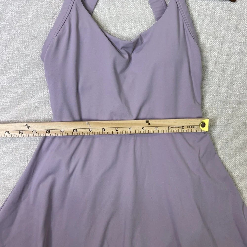 Halara Softly Zero Airy Backless Twisted Flare Dance Active Dress Purple S Small